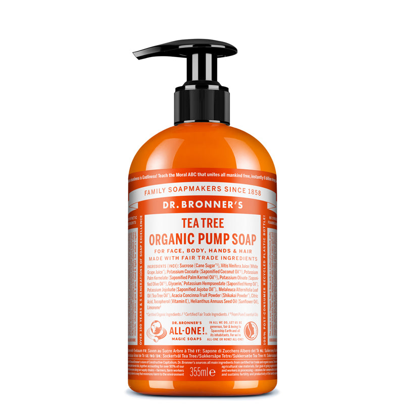 Dr Bronner&#39;s Tea Tree Organic Pump Soap 355ml