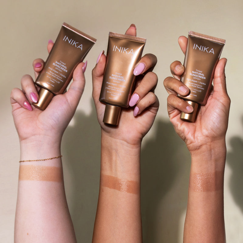 Inika Organic Tinted Natural Sunscreen SPF50+ Shade Guide