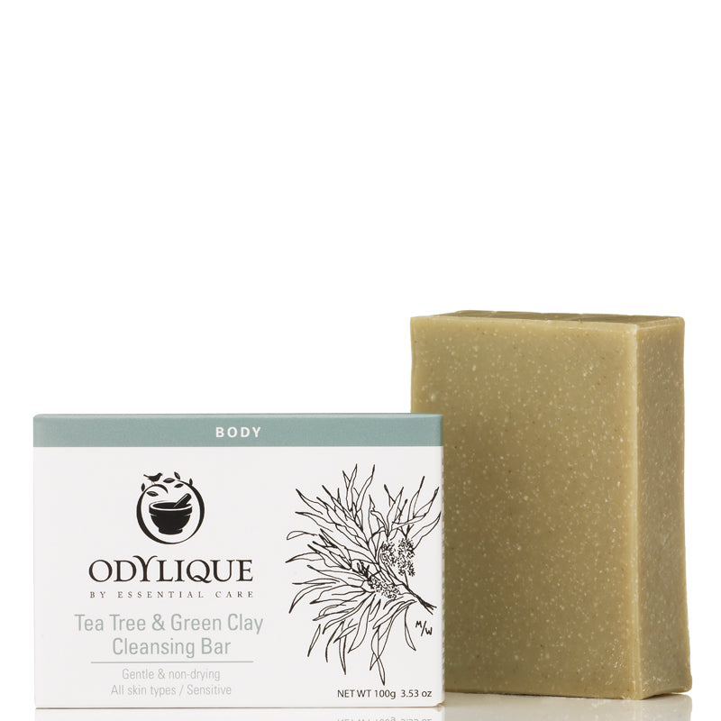 Odylique by Essential Care Tea Tree & Green Clay Cleansing Bar 100g