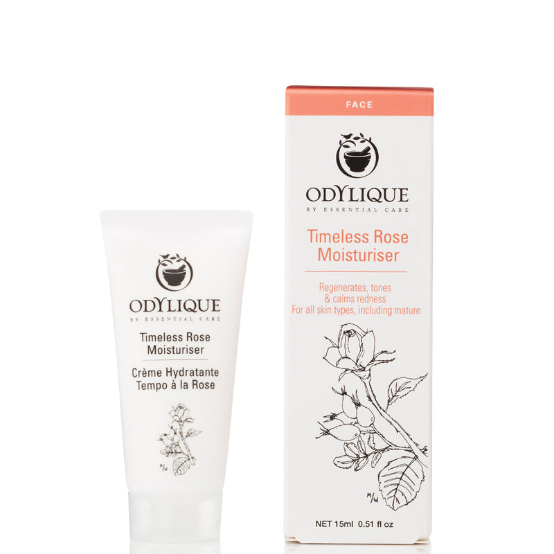 Odylique by Essential Care Timeless Rose Moisturiser 15ml with box
