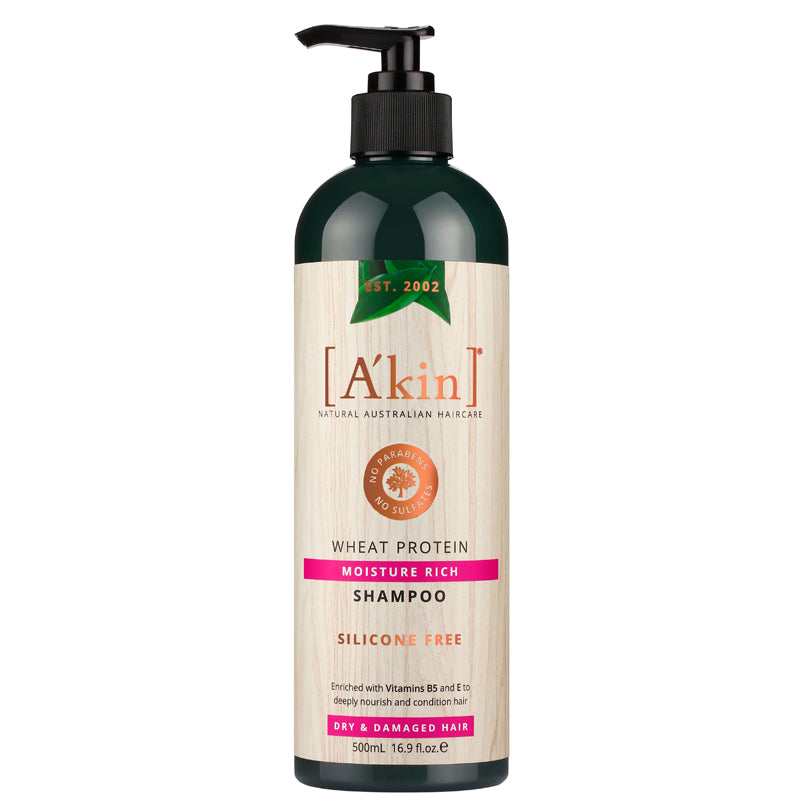 A'kin Wheat Protein Moisture Rich Shampoo 500ml