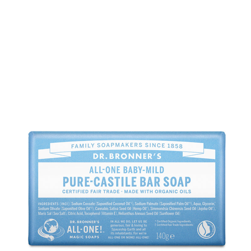 Dr Bronner's Baby Mild Pure Castile Soap Bar 140g