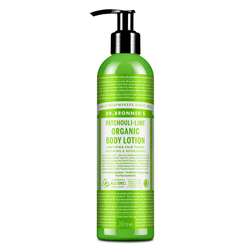 Dr Bronner's Patchouli Lime Organic Body Lotion 240ml