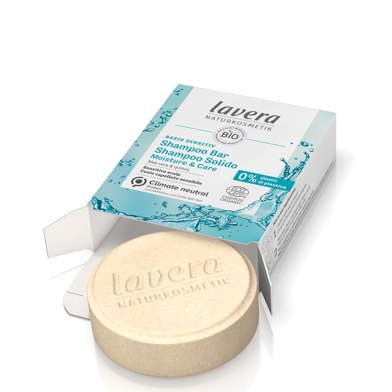 Lavera Basis Sensitiv Moisture &amp; Care Shampoo Bar Box