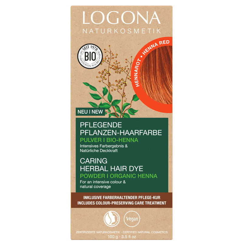 Logona Herbal Hair Dye Powder Henna Red