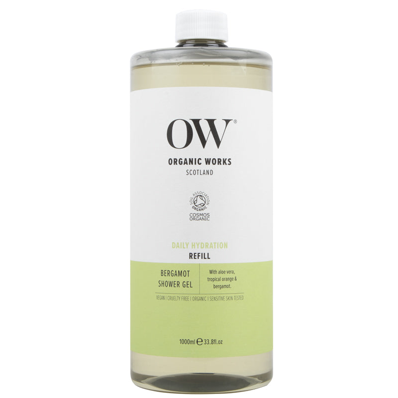Organic Works Bergamot Shower Gel Refill 1L