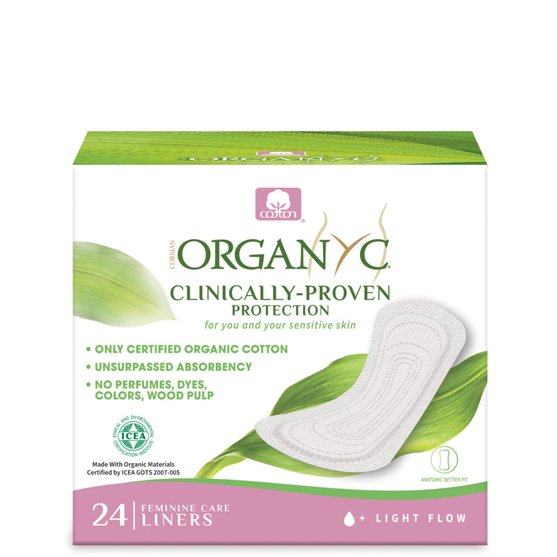 Organyc Organic Cotton Panty Liners Light Flow Individually Wrapped